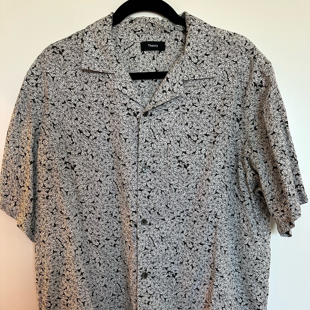 Theory Noll Short Sleeve Camp Shirt